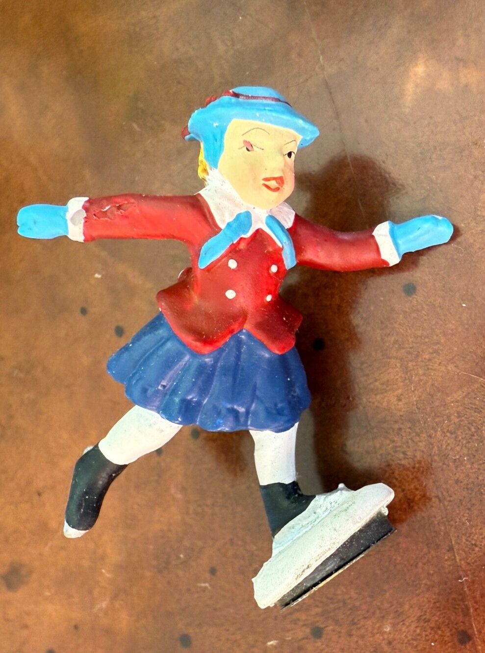 DEPT 56 #5229-9 Animated Skating Pond Replacement Skater with Blue Cap Heritage
